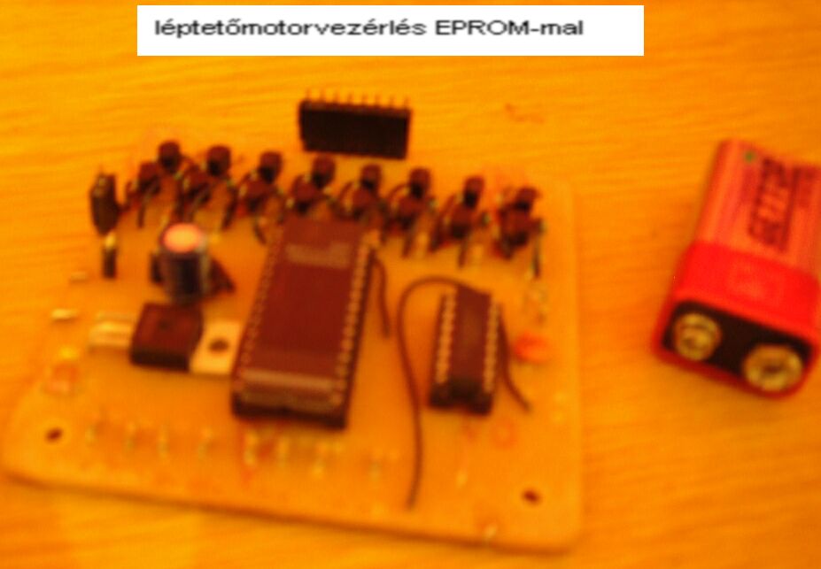 léptetőmotor vezérlés EPROM-mal